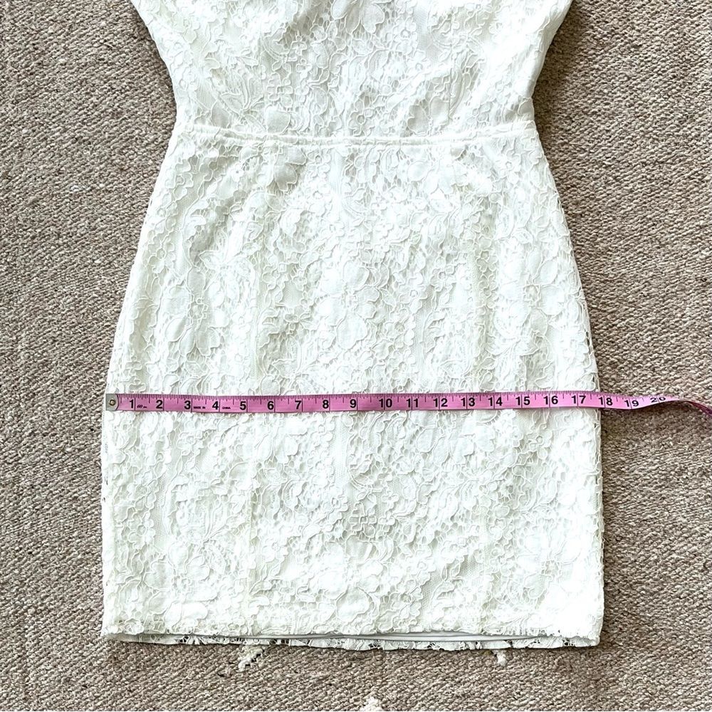 Lulu's White Lace V-Neck Cutout Mini Dress - Picture 6 of 11